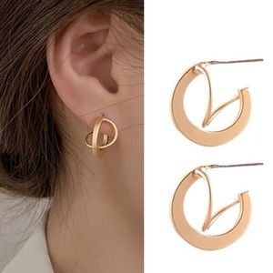 💎 BOGO❗️ Minimalist Geometry Design Gold Earrings